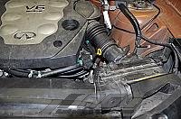 Foto z montáže LPG - Nissan Infiniti FX35 3,5